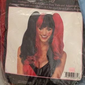 Harley quinn 2 piece hair clip wig